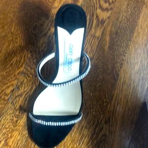 Jimmy Choo size 9/39 black and crystal sandal